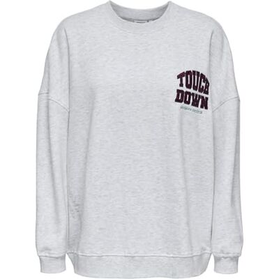 15356047-4839486 Onlrillo L/S satynowy nadruk O-Neck SWT, jasnoszary melanżowy, L 15356047-4839486 Onlrillo L/S satynowy nadruk O-Neck SWT, jasnoszary melanżowy, L