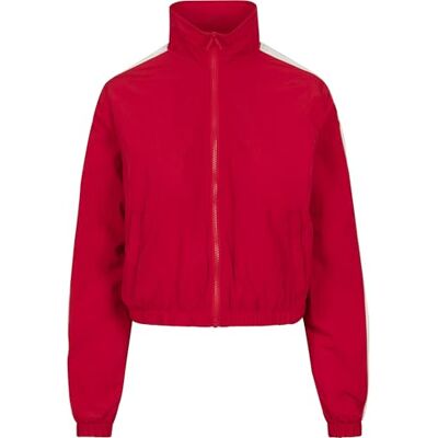 TB2660-00202 Urban Classics Damska lekka kurtka treningowa Ladies Short Side Striped Crinkle Track Jacket, czerwony (Red/Wht 00202), S TB2660-00202 Urban Classics Damska lekka kurtka treningowa Ladies Short Side Striped Crinkle Track Jacket, czerwony (Red/Wht 00202), S