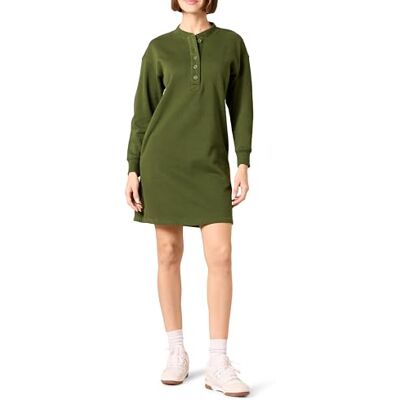 AEW30323F23_Dark Olive Amazon Essentials Damska dzianinowa sukienka Henley (dostępna w dużych rozmiarach), ciemnooliwkowa, XS AEW30323F23_Dark Olive Amazon Essentials Damska dzianinowa sukienka Henley (dostępna w dużych rozmiarach), ciemnooliwkowa, XS