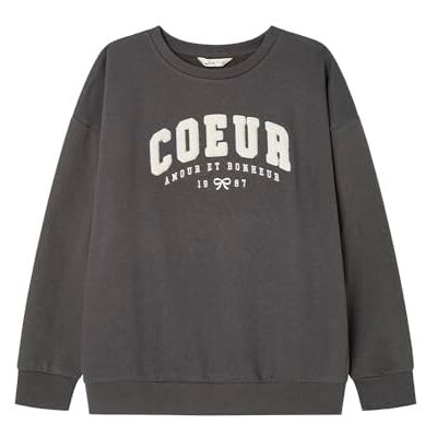 1082909 Springfield Coeur Round Neck Sweatshirt, Grey, M damska 1082909 Springfield Coeur Round Neck Sweatshirt, Grey, M damska