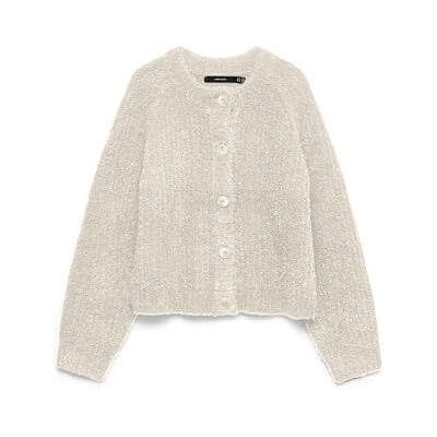 10335006-4900947 VERO MODA Vmcarmen Ls kardigan z okrągłym dekoltem, brzoza, XS 10335006-4900947 VERO MODA Vmcarmen Ls kardigan z okrągłym dekoltem, brzoza, XS