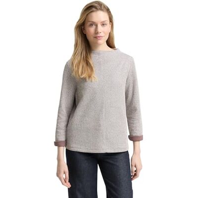 1049009 TOM TAILOR Bluza damska, 39062 – Dark Pecan Brown Melange, M 1049009 TOM TAILOR Bluza damska, 39062 – Dark Pecan Brown Melange, M