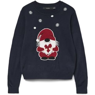 10333077-4813087 VERO MODA Vmcute Ls O-Neck sweter Xmas Box, granatowy blezer, S 10333077-4813087 VERO MODA Vmcute Ls O-Neck sweter Xmas Box, granatowy blezer, S