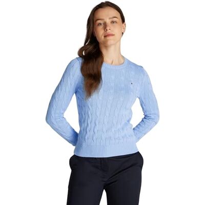 WW0WW45207 Tommy Hilfiger Sweter damski, Niebieski (Vessel Blue), 3XL WW0WW45207 Tommy Hilfiger Sweter damski, Niebieski (Vessel Blue), 3XL