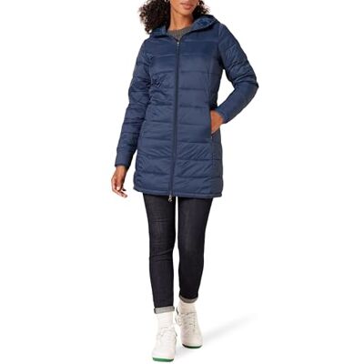 W-S17AE10009-Nav-S Amazon Essentials Damski lekki wodoodporny płaszcz puchowy z kapturem (dostępny w dużych rozmiarach), granatowy, S W-S17AE10009-Nav-S Amazon Essentials Damski lekki wodoodporny płaszcz puchowy z kapturem (dostępny w dużych rozmiarach), granatowy, S
