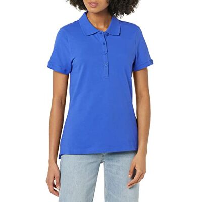 AE181634-Blue-Large Amazon Essentials Damska koszulka polo z krótkim rękawem (dostępna w dużych rozmiarach), niebieska, L AE181634-Blue-Large Amazon Essentials Damska koszulka polo z krótkim rękawem (dostępna w dużych rozmiarach), niebieska, L