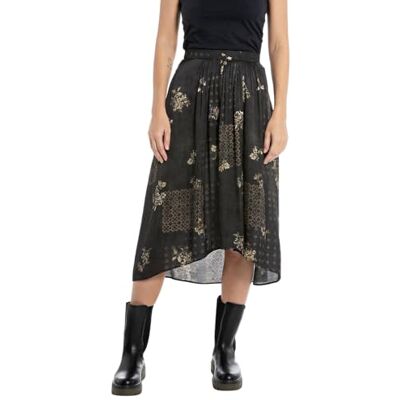 W9869 .000.74060 Replay Damska spódnica midi, 020 Dark Brown/Cream, XXS W9869 .000.74060 Replay Damska spódnica midi, 020 Dark Brown/Cream, XXS