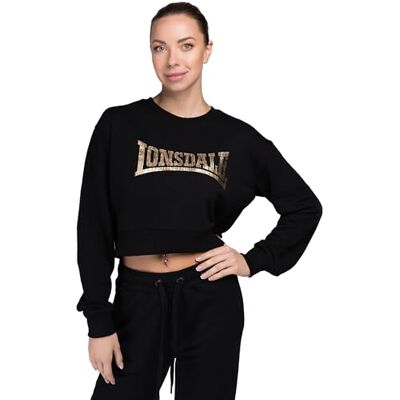 117396 Lonsdale Damska bluza Culbokie, black/gold, XXL krótki 117396 Lonsdale Damska bluza Culbokie, black/gold, XXL krótki