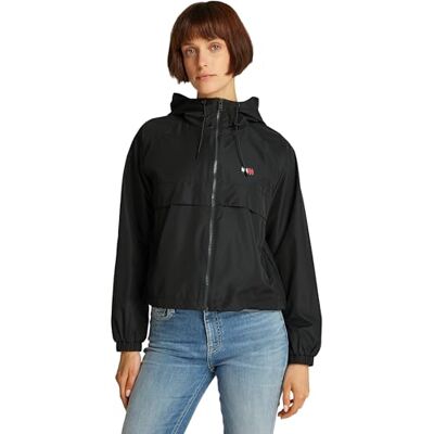 DW0DW20672 Tommy Jeans Damska kurtka wiatrówka TJW ESSENTIAL WINDBREAKER EXT, czarna, XS, czarny (czarny), XS DW0DW20672 Tommy Jeans Damska kurtka wiatrówka TJW ESSENTIAL WINDBREAKER EXT, czarna, XS, czarny (czarny), XS