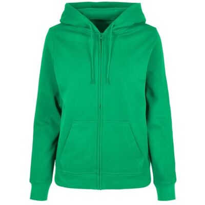 BB009 Build Your Brand Damska bluza damska Basic Zip Hoody, damska bluza z kapturem z zamkiem błyskawicznym, krój regularny, rozmiary XS-5XL, zielony, L BB009 Build Your Brand Damska bluza damska Basic Zip Hoody, damska bluza z kapturem z zamkiem błyskawicznym, krój regularny, rozmiary XS-5XL, zielony, L