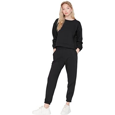 TWOAW23EM00001 Trendyol Damen 2er-Pack Gerade Lange Ärmel Lässig Regulär Trainingsanzug-Set Bluza, Czarny, XL Kobiety, Czarny, XL TWOAW23EM00001 Trendyol Damen 2er-Pack Gerade Lange Ärmel Lässig Regulär Trainingsanzug-Set Bluza, Czarny, XL Kobiety, Czarny, XL