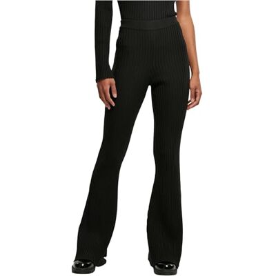 TB5443-00007-0046 Urban Classics Damskie legginsy z pr??kowanymi dzianinami, czarny, M TB5443-00007-0046 Urban Classics Damskie legginsy z pr??kowanymi dzianinami, czarny, M