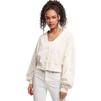 UC4371WS.00006 Urban Classics Ladies Organic Oversized Short Terry Sweter Damski Sweter, Beżowy (piask, XXL UC4371WS.00006 Urban Classics Ladies Organic Oversized Short Terry Sweter Damski Sweter, Beżowy (piask, XXL
