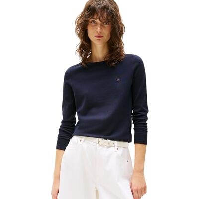 WW0WW42050DW5 Tommy Hilfiger Damski sweter CO Jersey Stitch Boat-NK, Desert Sky, 3XL, Pustynne niebo, 3XL WW0WW42050DW5 Tommy Hilfiger Damski sweter CO Jersey Stitch Boat-NK, Desert Sky, 3XL, Pustynne niebo, 3XL