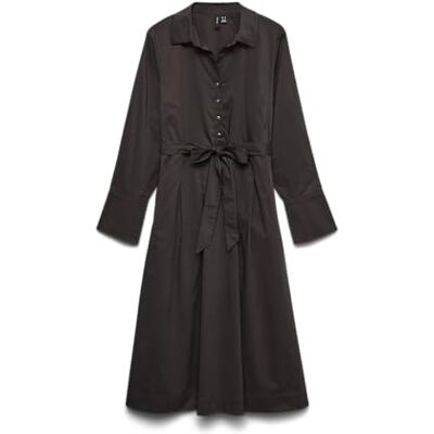 10337443-4898207 VERO MODA Vmfriba Ls Calf Dress WVN Ga, Tort czekoladowy, S 10337443-4898207 VERO MODA Vmfriba Ls Calf Dress WVN Ga, Tort czekoladowy, S