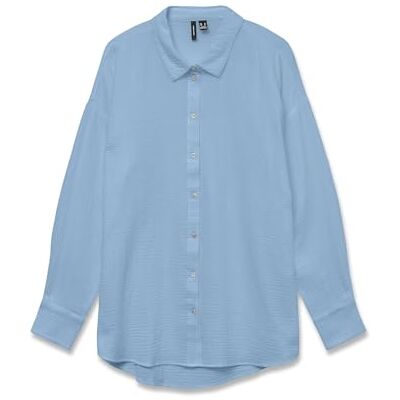 10283131-4765006 Vmnatali Nia Ls Loose Shirt WVN Ga Noos, Airy Blue, XS 10283131-4765006 Vmnatali Nia Ls Loose Shirt WVN Ga Noos, Airy Blue, XS