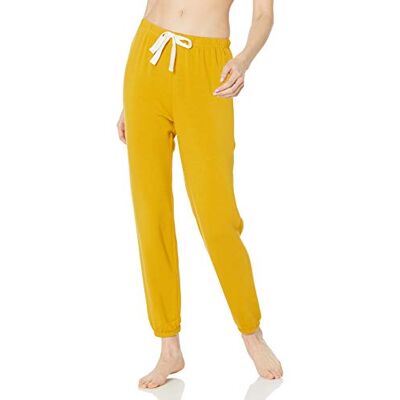 AE1757182-DRKYL-Medium Amazon Essentials Damskie lekkie spodnie piżamowe Lounge Terry Jogger (dostępne w dużych rozmiarach), ciemnożółte, M AE1757182-DRKYL-Medium Amazon Essentials Damskie lekkie spodnie piżamowe Lounge Terry Jogger (dostępne w dużych rozmiarach), ciemnożółte, M