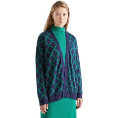 1094E6029 United Colors of Benetton Sweter Damski, Ciemnoniebieski 252, L 1094E6029 United Colors of Benetton Sweter Damski, Ciemnoniebieski 252, L