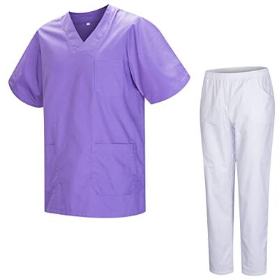 Blanco MISEMIYA Mundur sanitarny Unisex medyczne mundury sanitarne z ekranem Biały 817-8312 Blanco MISEMIYA Mundur sanitarny Unisex medyczne mundury sanitarne z ekranem Biały 817-8312