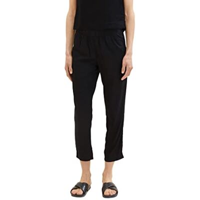 1036865 TOM TAILOR Damskie spodnie materiałowe o luźnym kroju, 14482 – Deep Black, 36W / 28L 1036865 TOM TAILOR Damskie spodnie materiałowe o luźnym kroju, 14482 – Deep Black, 36W / 28L