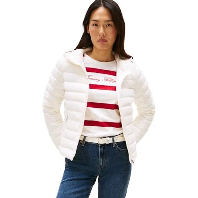WW0WW46788 Tommy Hilfiger Damska kurtka puchowa, Biały (Ivory Silk), XXS WW0WW46788 Tommy Hilfiger Damska kurtka puchowa, Biały (Ivory Silk), XXS