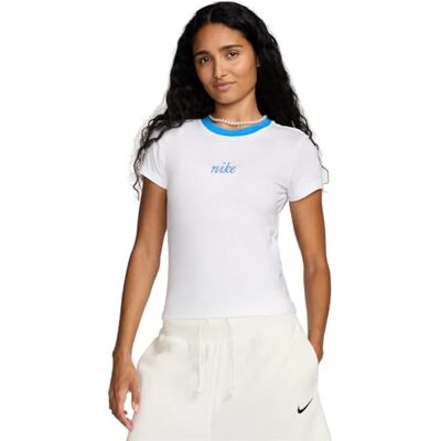 HF8819-100 Nike Koszula W NSW Nk Chll KNT Md CRP Wrs, White/Lt Photo Blue, , 2XL HF8819-100 Nike Koszula W NSW Nk Chll KNT Md CRP Wrs, White/Lt Photo Blue, , 2XL