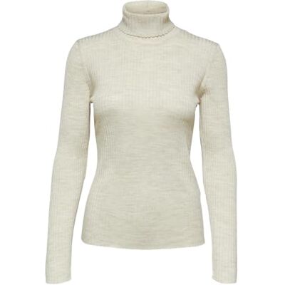 16079945 Bestseller a/s Damski sweter Slfcostina Ls Knit Rib Rollneck B Coll, Birch/szczegóły: melanż, M 16079945 Bestseller a/s Damski sweter Slfcostina Ls Knit Rib Rollneck B Coll, Birch/szczegóły: melanż, M