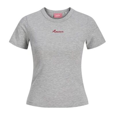 12290744-4929663 JACK & JONES Jxgigi STR SS Valentine Tee JRS, Jasnoszary, L Kobiety, Jasnoszary wrzosowy, L 12290744-4929663 JACK & JONES Jxgigi STR SS Valentine Tee JRS, Jasnoszary, L Kobiety, Jasnoszary wrzosowy, L