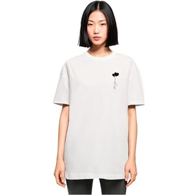 MP0008451 Merchcode Damski T-shirt Ladies Love In The Air Oversized Boyfriend Tee, Oversized Fit, bawełna 100%, XL, biały, XL MP0008451 Merchcode Damski T-shirt Ladies Love In The Air Oversized Boyfriend Tee, Oversized Fit, bawełna 100%, XL, biały, XL