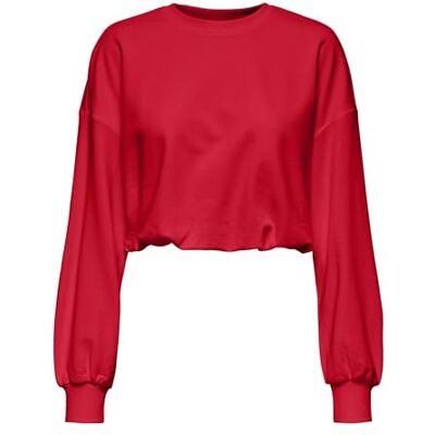 15344633-4761995 Onlbolette L/S Short O-Neck Ub Oy Swt, czerwony (True Red), XL 15344633-4761995 Onlbolette L/S Short O-Neck Ub Oy Swt, czerwony (True Red), XL