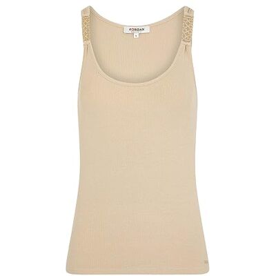 231-DUA Morgan damski top DUA Beige TXS, len, XS 231-DUA Morgan damski top DUA Beige TXS, len, XS