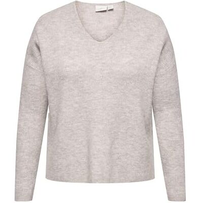 15327166 ONLY CARMAKOMA CARCAMILLA dekolt w serek L/S sweter KNT NOOS, Pumice Stone/szczegóły: melanż, 42/44 15327166 ONLY CARMAKOMA CARCAMILLA dekolt w serek L/S sweter KNT NOOS, Pumice Stone/szczegóły: melanż, 42/44