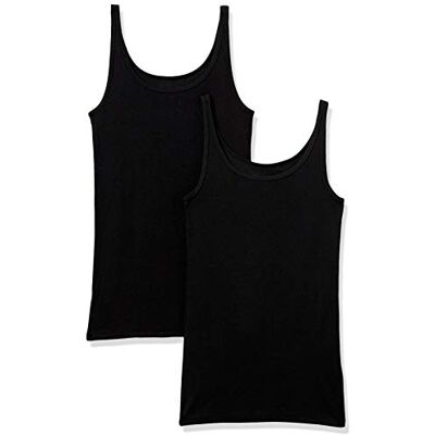 P_AE1108_S2-Bkblk-X-Large Amazon Essentials Damski tank top z cienkim paskiem, 2 sztuki, czarny, XL P_AE1108_S2-Bkblk-X-Large Amazon Essentials Damski tank top z cienkim paskiem, 2 sztuki, czarny, XL
