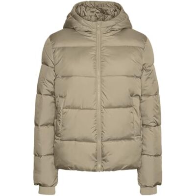 17115626 PIECES Pcbee New Short Puffer Jacket Bc kurtka damska, silver mink, XL 17115626 PIECES Pcbee New Short Puffer Jacket Bc kurtka damska, silver mink, XL