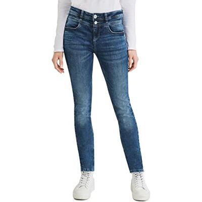 A376181 Street One Damskie spodnie jeansowe w stylu York Slim, indygo wash, 25W / 32L A376181 Street One Damskie spodnie jeansowe w stylu York Slim, indygo wash, 25W / 32L