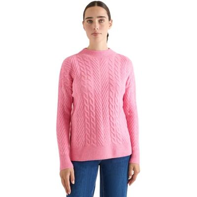 B303317 CECIL Sweter ze wzorem warkoczowym Dark Blossom Melange XXL B303317 CECIL Sweter ze wzorem warkoczowym Dark Blossom Melange XXL