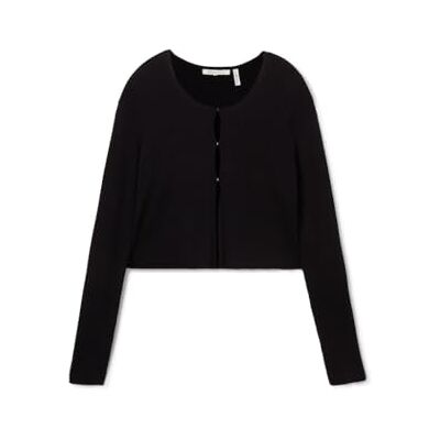 1042033 TOM TAILOR Denim Damski kardigan z dzianiny, 14482 – Deep Black, L 1042033 TOM TAILOR Denim Damski kardigan z dzianiny, 14482 – Deep Black, L