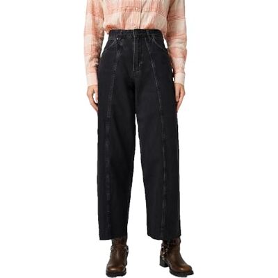 112362662 Wrangler Dżinsy damskie Cowboy Jean, luźny krój, szerokie nogawki, Rinse Black, 29W / 32L 112362662 Wrangler Dżinsy damskie Cowboy Jean, luźny krój, szerokie nogawki, Rinse Black, 29W / 32L