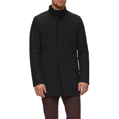 2149740 s.Oliver BLACK LABEL Lekki płaszcz ze stójką i watowaną podszewką, czarny, 48 2149740 s.Oliver BLACK LABEL Lekki płaszcz ze stójką i watowaną podszewką, czarny, 48
