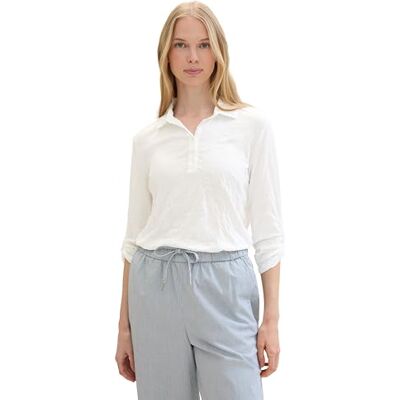 1042946 TOM TAILOR Damska koszulka polo, 10315 Whisper White, XL 1042946 TOM TAILOR Damska koszulka polo, 10315 Whisper White, XL
