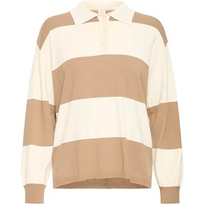 20125135 ICHI IHBOSTON LS14, 900004274/sepia Tint Comb Polo, XL 20125135 ICHI IHBOSTON LS14, 900004274/sepia Tint Comb Polo, XL