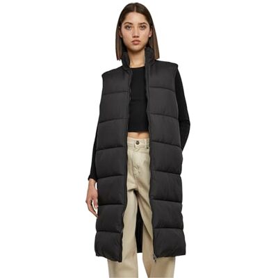 TB6066 Urban Classics Damska kamizelka damska Long Puffer Vest black M, czarny, M TB6066 Urban Classics Damska kamizelka damska Long Puffer Vest black M, czarny, M