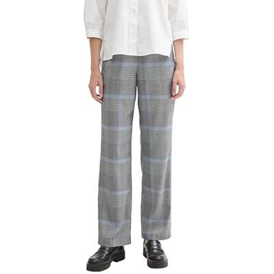 1042934 TOM TAILOR Damskie spodnie o luźnym kroju, 36217 Navy Blue Check, 40W / 32L 1042934 TOM TAILOR Damskie spodnie o luźnym kroju, 36217 Navy Blue Check, 40W / 32L