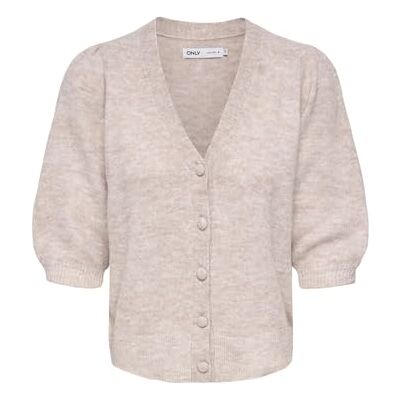 15370191-4975689 ONLY Onlliva V-Neck S/S KNT Noos kardigan, Kamie? Pumeksowy, XL 15370191-4975689 ONLY Onlliva V-Neck S/S KNT Noos kardigan, Kamie? Pumeksowy, XL