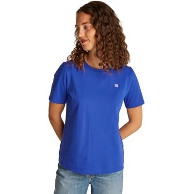 WW0WW45522C8PS TOMMY HILFIGER Damska koszulka REG CONTRAST FLAG SS WW0WW45522, niebieska, S, Niebieski (ciemnoniebieski), S WW0WW45522C8PS TOMMY HILFIGER Damska koszulka REG CONTRAST FLAG SS WW0WW45522, niebieska, S, Niebieski (ciemnoniebieski), S