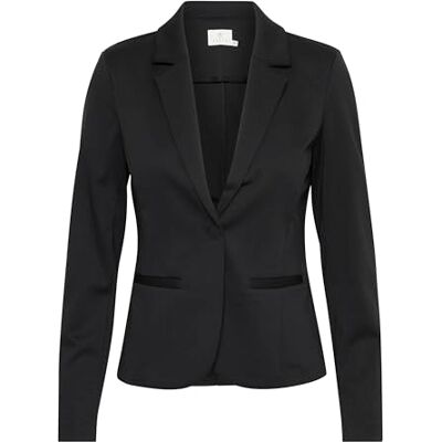 10508488 Damska marynarka Kaffe Jersey Single-Breasted Notch Lapel Regular Fit Długie Rękawy Kobiety, Głęboka czerń, XL 10508488 Damska marynarka Kaffe Jersey Single-Breasted Notch Lapel Regular Fit Długie Rękawy Kobiety, Głęboka czerń, XL