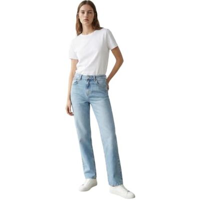 51660-15971-55680 LTB Jeans Ronna B Slim High Rise Basic-5-Pocket Light Wash niebieskie z mieszanki bawełny rozmiar W28L30, niebieski, 28W / 30L 51660-15971-55680 LTB Jeans Ronna B Slim High Rise Basic-5-Pocket Light Wash niebieskie z mieszanki bawełny rozmiar W28L30, niebieski, 28W / 30L