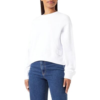 W3104B.000.23650P Replay Cropped damska bluza z kapturem, 001 White, XL W3104B.000.23650P Replay Cropped damska bluza z kapturem, 001 White, XL