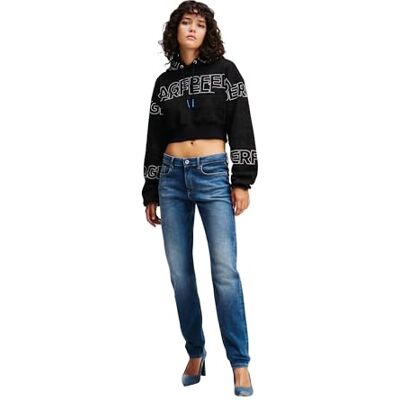 A1W10108 Karl Lagerfeld Jeans, Damskie, Średni Stan, Wąskie Spodnie Denim, Wąska Nogawka, Niebieski, 3032 A1W10108 Karl Lagerfeld Jeans, Damskie, Średni Stan, Wąskie Spodnie Denim, Wąska Nogawka, Niebieski, 3032