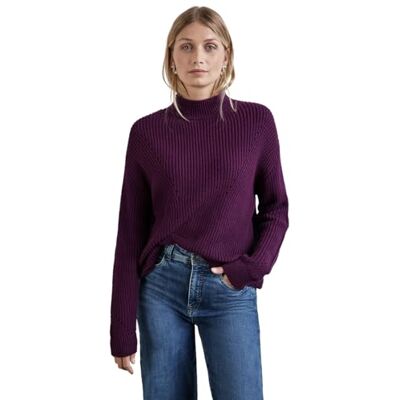 A302902 Street One Sweter damski z detalami, Fioletowy (Caspia), 42 A302902 Street One Sweter damski z detalami, Fioletowy (Caspia), 42